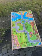 Speel tafel met houten treinsporen, treintjes, decoratie, Ophalen, Zo goed als nieuw