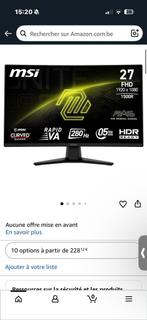 Ecran MSI 240hz, Informatique & Logiciels, Moniteurs, Moins de 1 ms, VA, Full HD, Incurvé