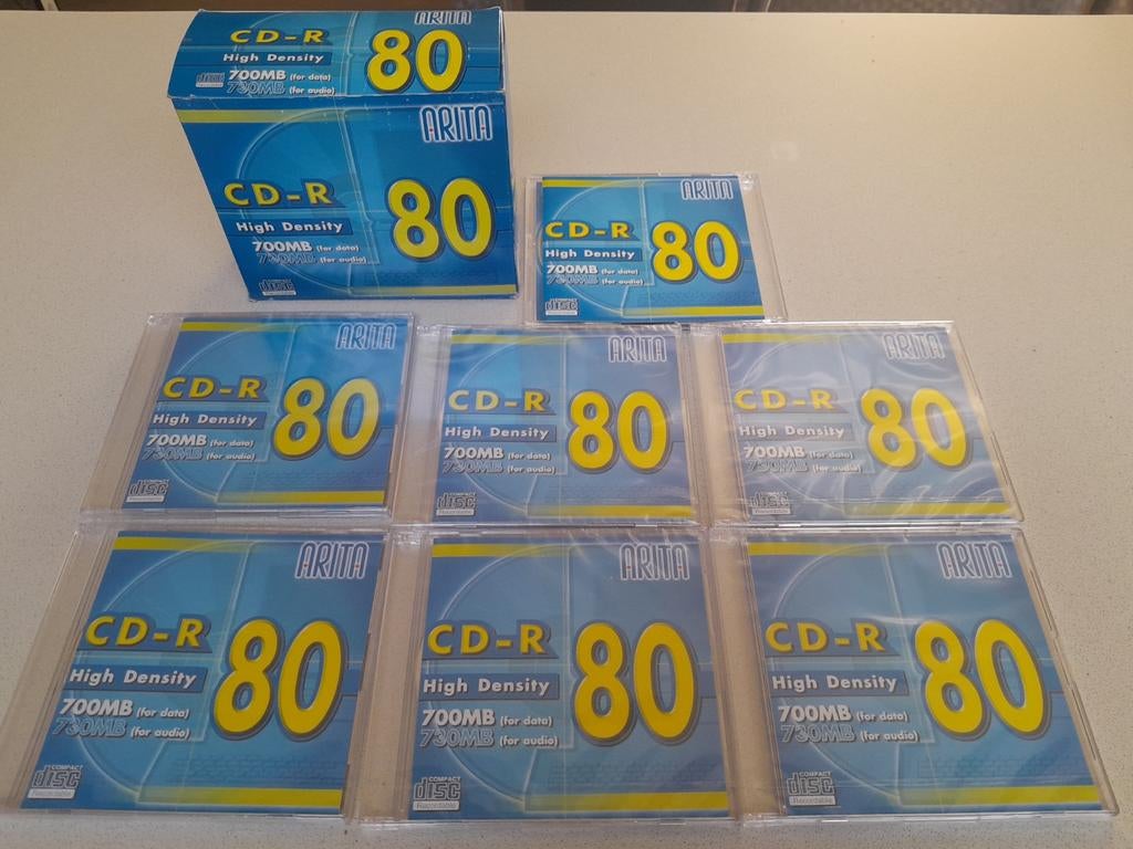 7 nieuwe CD- Roms High Density. 730 MB per audio., Ophalen, Nieuw in verpakking