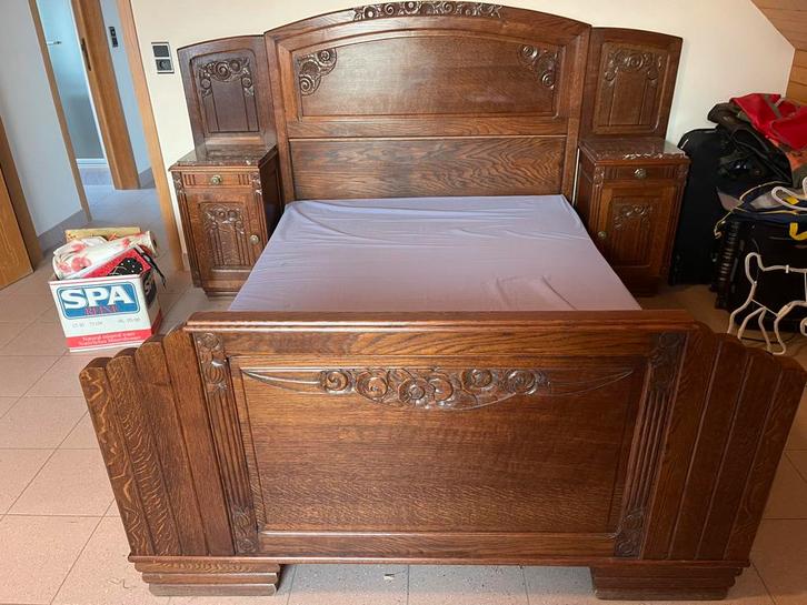 Chambre a coucher complète, Antiquités & Art, Antiquités | Meubles | Lits, Enlèvement