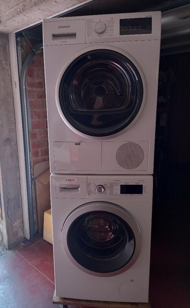BOSCH 9kg A+++ wasmachine. 1600tr. Siemens wasdroger, Ophalen, Zo goed als nieuw