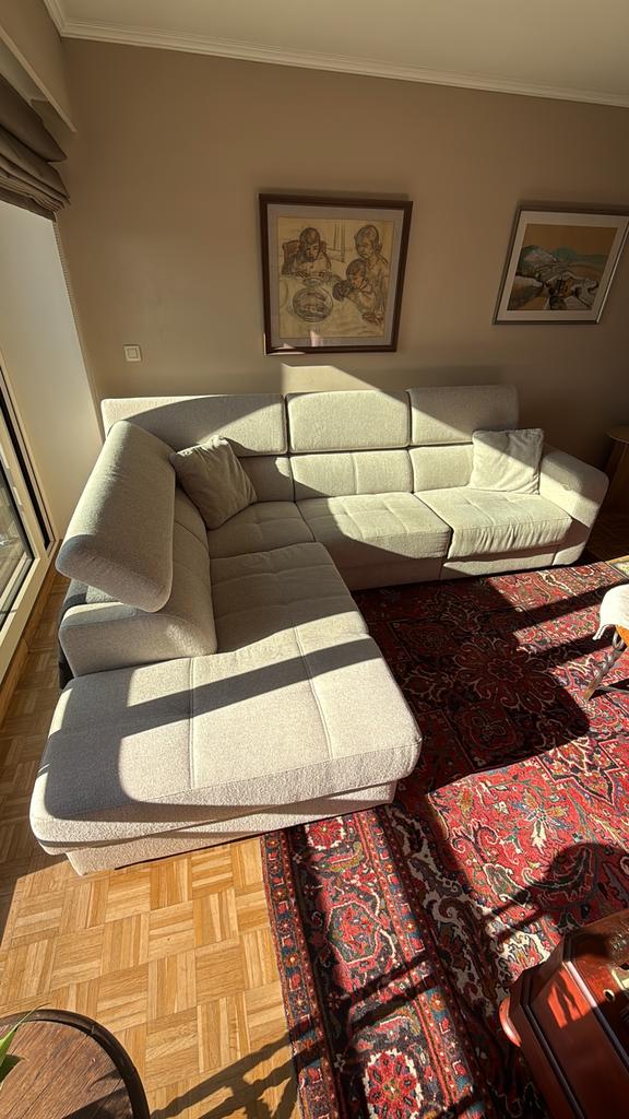 Hoeksalon met elektrische relax – verstelbare hoofdsteunen, Ophalen, Gebruikt, Stof