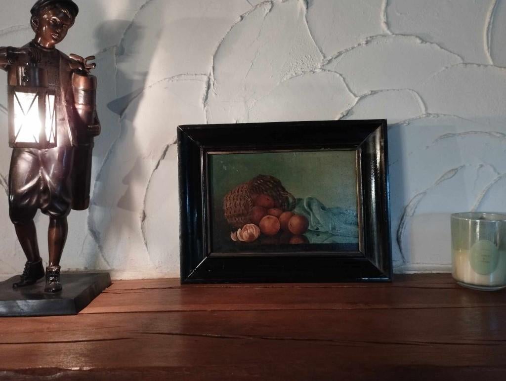 Huile sur toile - nature morte - VV Lugthart - 40 x 30, Enlèvement