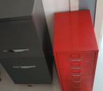 Lot 2 meubles Helmer 6 tiroirs Ikéa laqués rouge & placard, Maison & Meubles, Enlèvement, Utilisé, Moderne design Ikéa