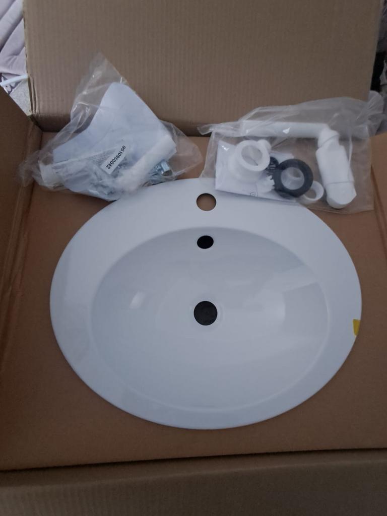 Lavabo blanc, Maison & Meubles, Salle de bain | Meubles de Salle de bain, Enlèvement ou Envoi, Neuf, Lavabo ou Évier, Moins de 100 cm