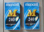 2 VHS videocassettes MAXELL M-240 - verpakking nog verzegeld, Ophalen of Verzenden, Nieuw in verpakking