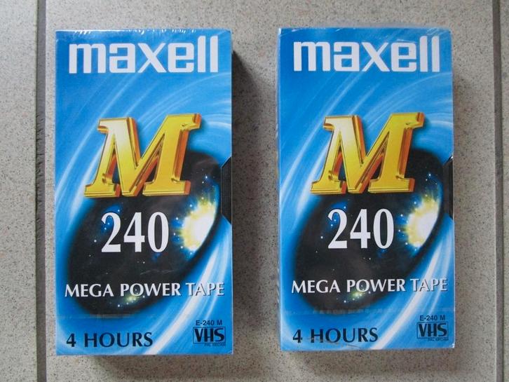 2 VHS videocassettes MAXELL M-240 - verpakking nog verzegeld, Cd's en Dvd's, VHS | Film, Nieuw in verpakking, Ophalen of Verzenden