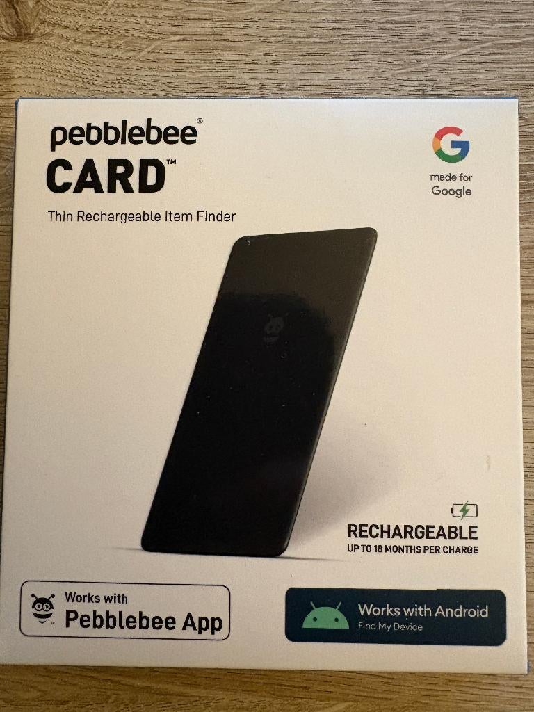 Pebblebee oplaadbare kaart-portemonnee tracker / item finder, Elektronische apparatuur, Overige elektronische apparatuur, Zo goed als nieuw