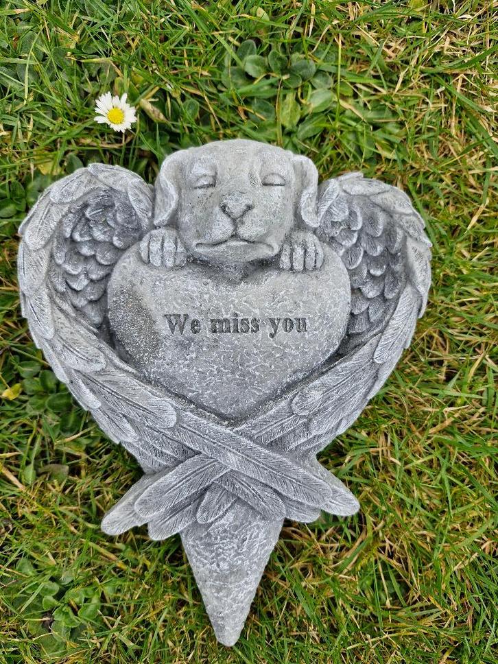 grafdecoratie voor een hond, Tuin en Terras, Tuinbeelden, Nieuw, Dierenbeeld, Beton, Ophalen of Verzenden