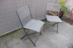 Les deux chaises de jardin pliables pour 29€, Enlèvement, Comme neuf, Métal, Pliant