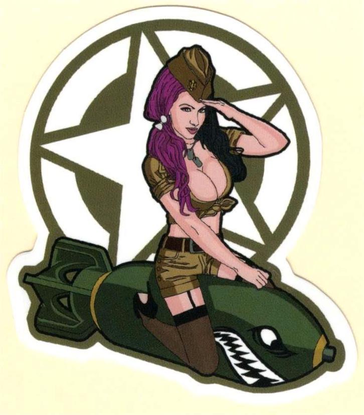 Pin Up Girl sticker #174, Verzamelen, Stickers, Nieuw, Verzenden