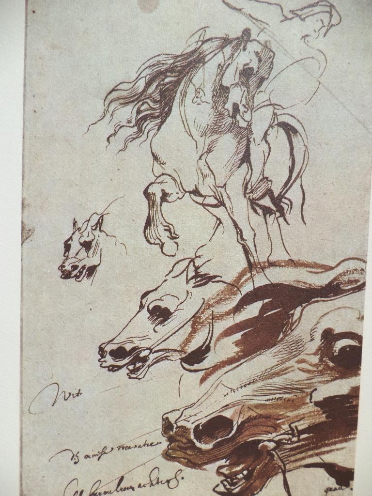 naar Anthony Van Dijck Antoon studie van ruiter en paarden, Antiek en Kunst, Kunst | Litho's en Zeefdrukken, Ophalen of Verzenden