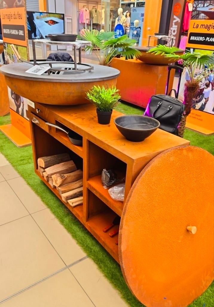 Barbecue-grillplaat, vuurkorf