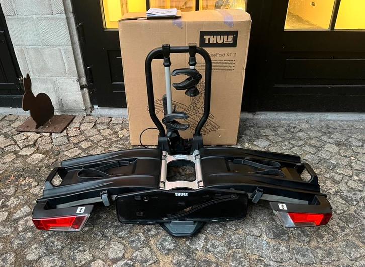 Thule EasyFold XT 933 fietsendrager in NIEUWSTAAT, Autos : Divers, Porte-vélos, Comme neuf, Support d'attelage, 2 vélos, Pneus larges