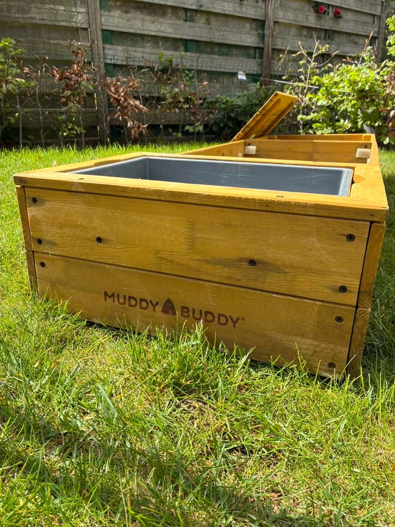 Muddy Buddy zandbak, Kinderen en Baby's, Speelgoed | Buiten | Zandbakken, Ophalen, Gebruikt