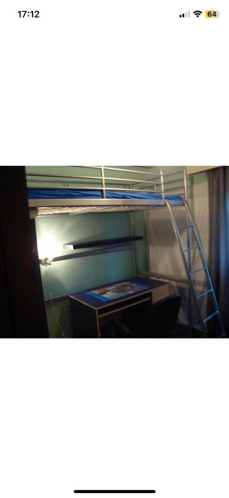 Lit superposé + matelas – chambre enfant garçon (option), Maison & Meubles, Enlèvement, Utilisé, Sommier