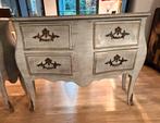 Deux commodes style Louis XV laquées gris blanc, Huis en Inrichting, Ophalen, 100 tot 150 cm, 75 cm of meer, Zo goed als nieuw