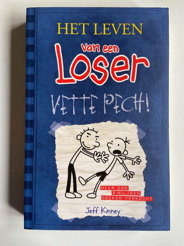 Het leven van een loser: Vette pech! (Jeff Kinney), Boeken, Gelezen, Jeff Kinney, Ophalen of Verzenden, Fictie