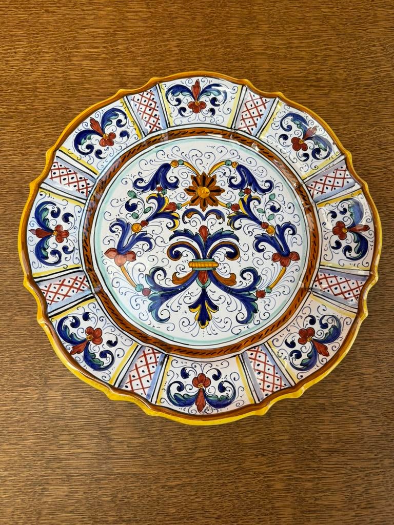 assiette italienne décorative Deruta Perugia 1222 céramique, Antiquités & Art, Enlèvement ou Envoi