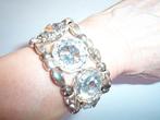 Prachtige Monet armband met heldere kristalstenen, Enlèvement ou Envoi, Comme neuf, Argent, Avec cristal