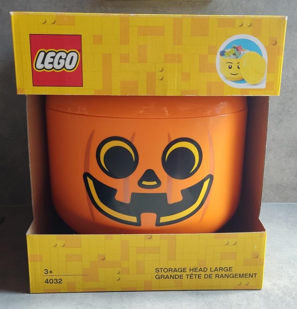 lego opberghoofd pompoen groot, Ophalen of Verzenden, Zo goed als nieuw, Complete set, Lego