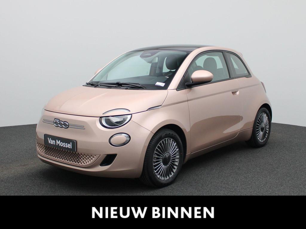 Fiat 500 500e 42 kWh Icon Camera | Panodak | Zetelverwarming, Auto's, 4 zetels, Stof, Overige kleuren, 1365 kg