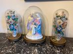 3 globes anciens avec statue en biscuit antique, Antiquités & Art, Enlèvement ou Envoi