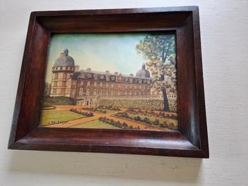 Antiek schilderij van het Château de Valençay beschikbaar voor biedingen