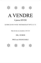 4 pneus hiver tres bon etat., Pneu(s), Utilisé, Autre, Pneus hiver