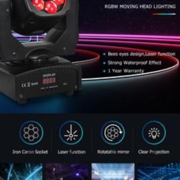 Nieuwe First Class 6 x 25W RGBW 6 Eye Led Moving Head Met Gr beschikbaar voor biedingen