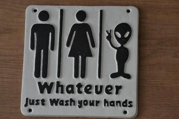 WANDBORD SPREUK ~ Whatever Just Wash your Hands, Maison & Meubles, Accessoires pour la Maison | Tableaux à écrire & Proverbes