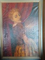 Oud schilderij, Vieille peinture dame, Enlèvement ou Envoi