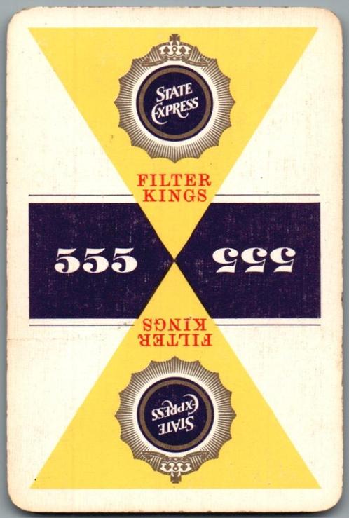 carte à jouer - LK8347 - State Express 555, Collections, Cartes à jouer, Jokers & Jeux des sept familles, Comme neuf, Carte(s) à jouer
