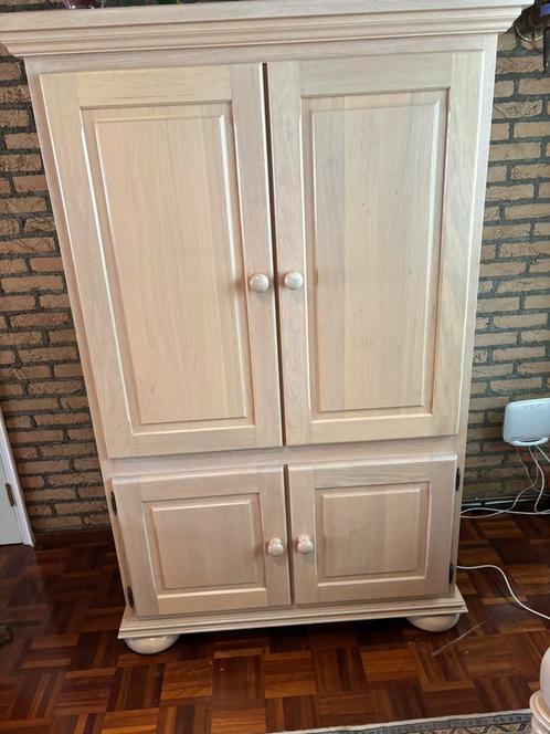 Compleet inboedel van licht white wash eiken / leder, Huis en Inrichting, Complete inboedels, Ophalen