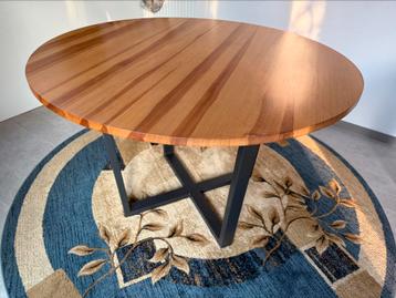 Ronde eiken look (grenen) eettafel Ø120 cm  modern&stijlvol beschikbaar voor biedingen