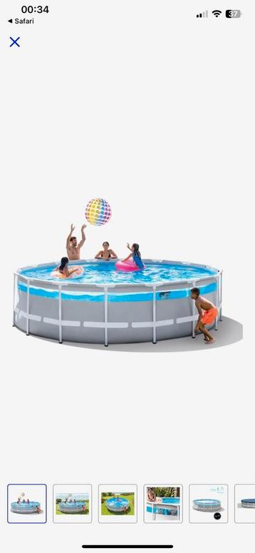 Intex zwembad met warmtepomp en zoutsysteem, Enlèvement, Comme neuf
