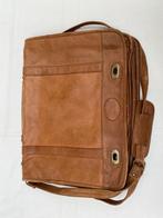 Vintage sac attaché avec bandoulière en cuir, Cuir