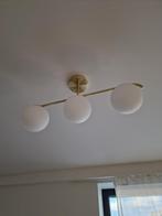 Design hanglamp met 3-lichts melkglazen bollen, Comme neuf, Enlèvement
