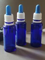 Fles 30ml blauw glas met pipet, Ophalen of Verzenden, Gebruikt, Overige typen