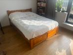 Massief houten bed 140cm, Ophalen, Gebruikt, 140 cm
