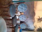 Stoelen in Louis XV-stijl, set van 6, blauw fluweel, Ophalen