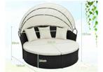 Tuinbed + uitschuifbare luifel en kussens, Tuin en Terras, Ophalen