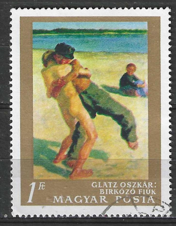 Hongarije 1967 - Yvert 1932 - Worstelaars (ST), Postzegels en Munten, Postzegels | Europa | Hongarije, Verzenden