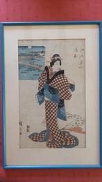 Antieke Japanse houtenblokprint, Huis en Inrichting, Ophalen, Minder dan 50 cm, Minder dan 50 cm, Print