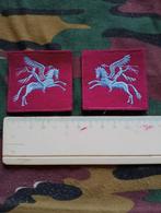 2 insignes " Pegase", Enlèvement ou Envoi, Armée de terre, Emblème ou Badge