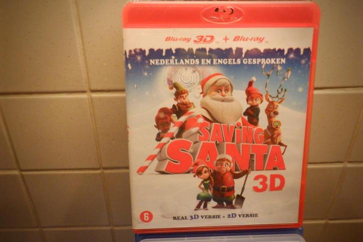 BLU RAY3D + 2D Versie Saving Santa., Cd's en Dvd's, Blu-ray, Zo goed als nieuw, Kinderen en Jeugd, Ophalen of Verzenden