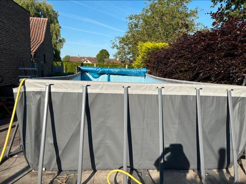 Intex opzetzwembad met 3 zonnepanenel dat nog perfect werkt, Tuin en Terras, Zwembaden, Zo goed als nieuw, Opzetzwembad, 120 cm of meer