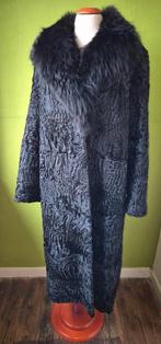Bontjas astrakan met vossenbontkraag, Ophalen of Verzenden, Zo goed als nieuw, Maat 38/40 (M)