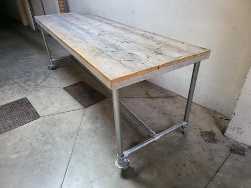Bar-Eettafel,Tuin-Ateliertafel Maat - 300x97 H105, Huis en Inrichting, Tafels | Eettafels, Gebruikt, 50 tot 100 cm, 200 cm of meer