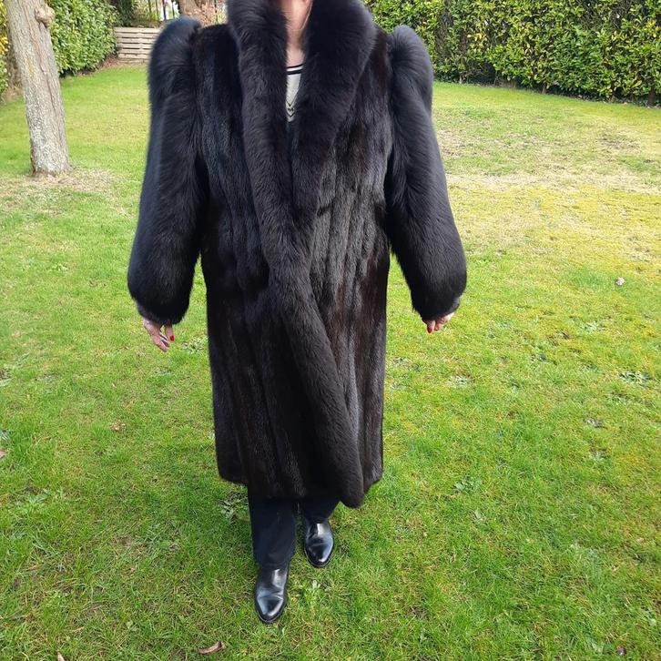 PRACHTIGE NERTS/VISON + VOSSENBONT LANGE MANTEL*38/42*TOP*, Kleding | Dames, Jassen | Winter, Zo goed als nieuw, Maat 38/40 (M)